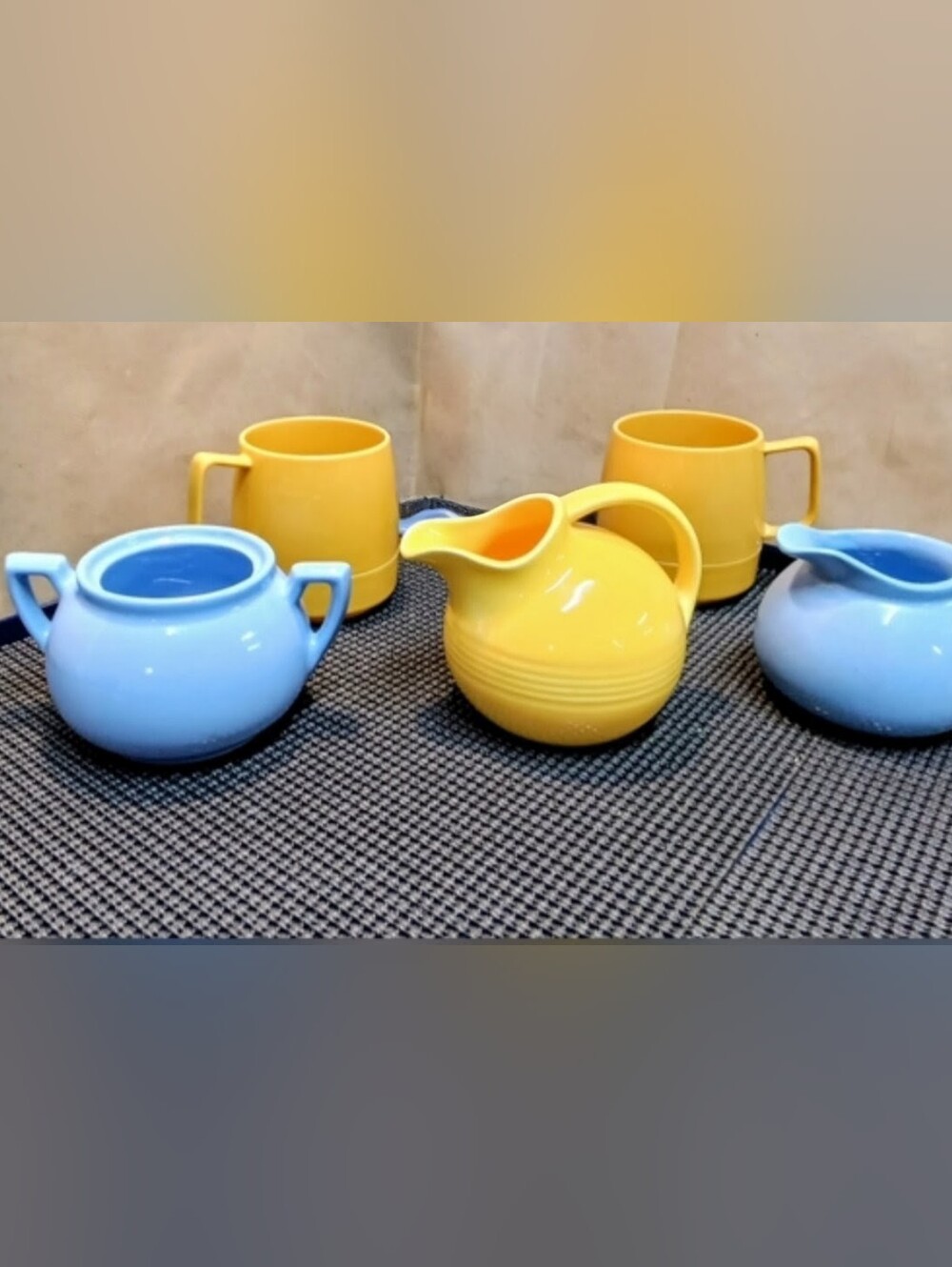 Assorted vintag tableware including Lipton's Tea promotional, Harlequin, Dynex